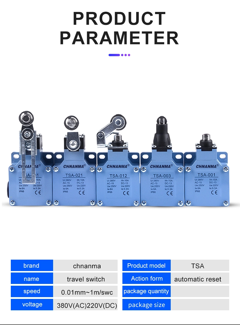 Tsa Series Stainless Steel Roller Plunger Limit Switch