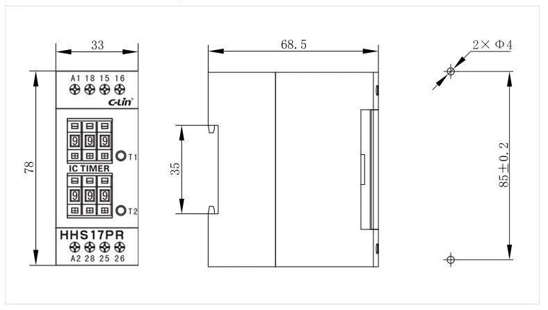 Hhs17pr Rail Mounted Time Delay Relay with Repeat Operation