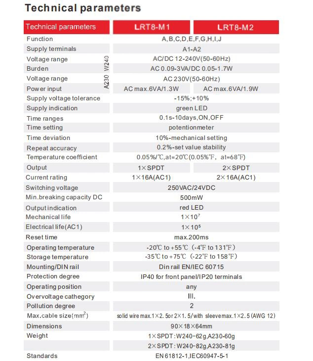 Lrt8-M1 220VAC Multifunction Time Relay, Ce Proved Multifunction Time Relay, ISO9001 Proved High Quality Multifunction Time Relay