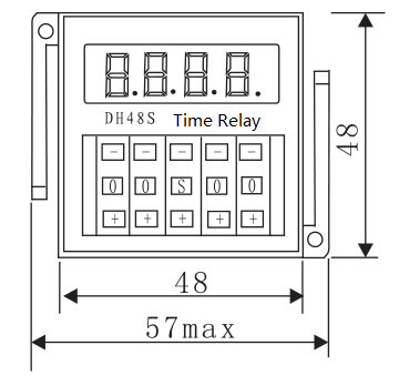 Dust Protected Dh48j AC12V-380V 50Hz Time Counter Relay with Multi-Time Range