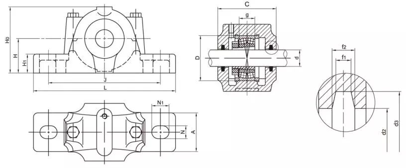 NSK Split Plummer Block Housing Snl Series Snl522-619