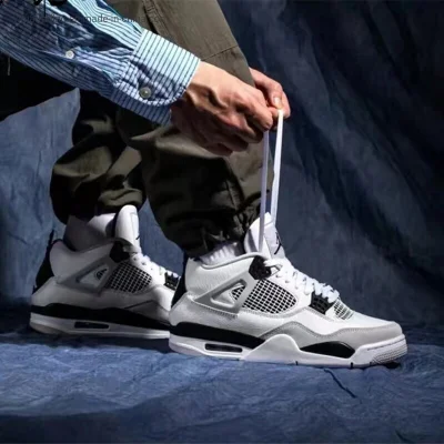 Zapatillas Air Jordans 4 Small White Cement Series брендовая обувь реплики оптовой баскетбольной обуви от дизайнерской спортивной обуви