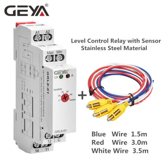 Geya Grl8 10A Реле управления таймером жидкости, электронное 12 В для контроллера уровня жидкости